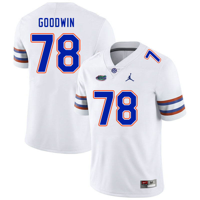 Men #78 Kiyaunta Goodwin Florida Gators College Football Jerseys Stitched-White - Click Image to Close